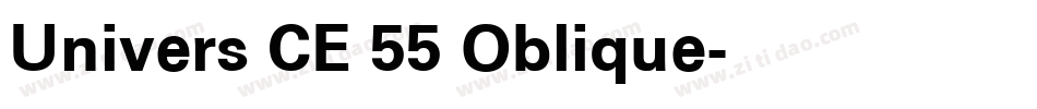 Univers CE 55 Oblique字体转换